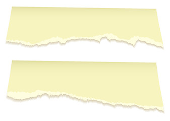 Image showing Top torn pages in yellow