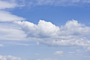 Image showing Beautiful blue sky and cloud background 