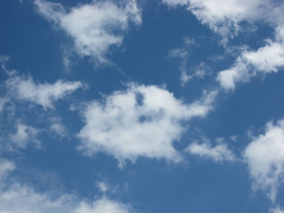 Image showing Beautiful blue sky and cloud background 