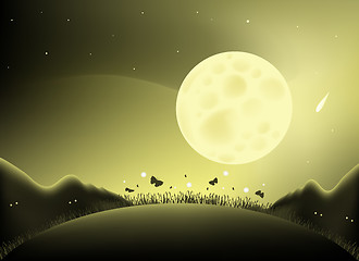 Image showing Moon night illustration