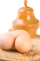 Image showing three eggs