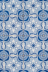 Image showing Traditional Portuguese glazed tiles