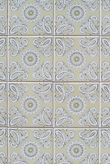 Image showing Traditional Portuguese glazed tiles