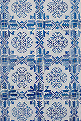 Image showing Traditional Portuguese glazed tiles