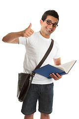 Image showing Happy university college student thumbs up