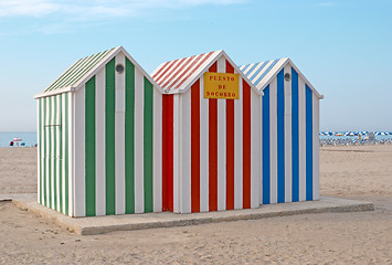 Image showing Beach huts