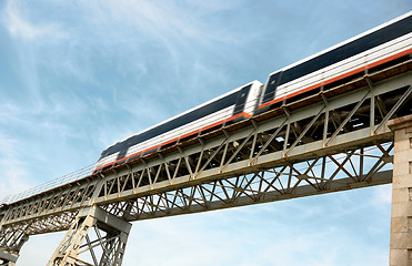 Image showing Speeding train