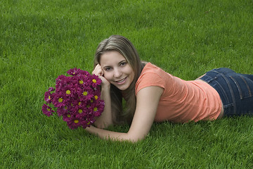 Image showing Flowers Girl