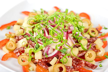 Image showing salami salad