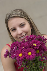 Image showing Flower Woman