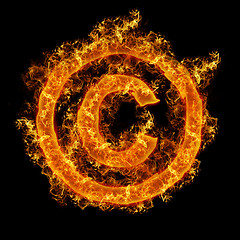 Image showing Fire sign Copyright