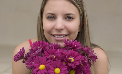 Image showing Flowers Woman