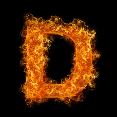 Image showing Fire letter D