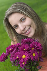 Image showing Flowers Girl