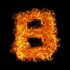 Image showing Fire letter B