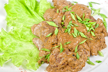 Image showing Fried liver of a rabbit