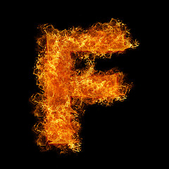 Image showing Fire letter F