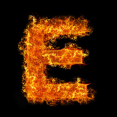 Image showing Fire letter E