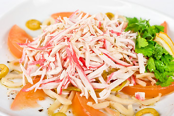 Image showing salad of crab meat