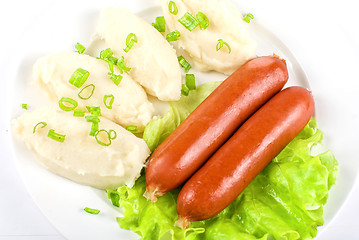 Image showing Cutlets from potato and sausage