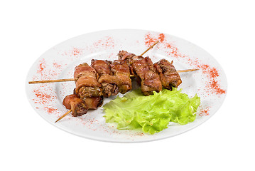 Image showing Kebab from chicken liver