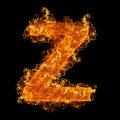 Image showing Fire letter Z