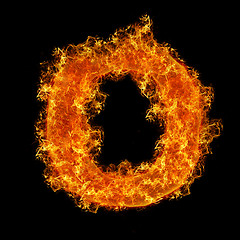 Image showing Fire letter O