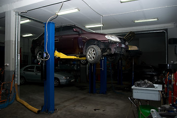 Image showing car under repair