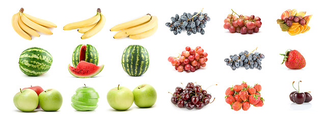 Image showing Set of fruits and vegetables