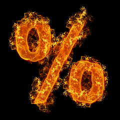 Image showing Fire sign Percent