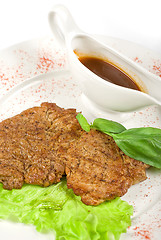 Image showing roasted pork steak