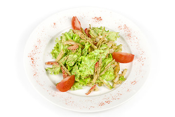 Image showing Salad of squid with roast chiken