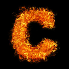 Image showing Fire letter C