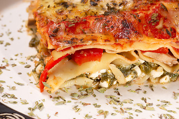 Image showing Vegetarian lasagna