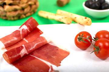 Image showing Spanish serrano ham