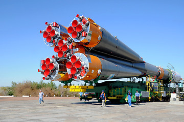 Image showing Progress Rocket at Baikonur Cosmodrome