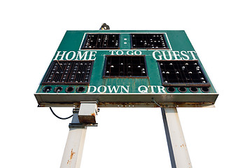 Image showing HIgh School Scoreboard Isolated on White