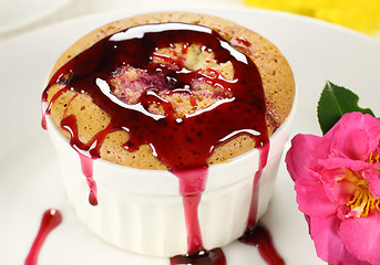 Image showing Blackberry Sponge Pudding 