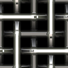 Image showing abstract metal steel weave