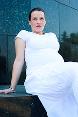 Image showing Beautiful young pregnant girl