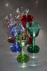 Image showing Six glasses