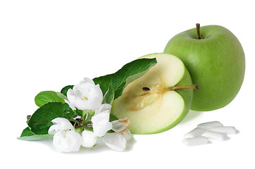 Image showing green apple and bubblegum