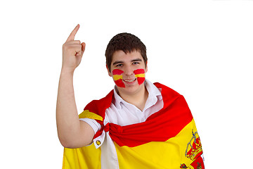 Image showing Spanish soccer fan