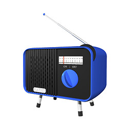 Image showing Blue radio