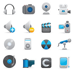 Image showing Multimedia Icons | Indigo Serie 01