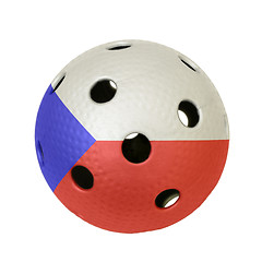 Image showing Floorball Ball Czech Republic