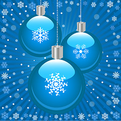 Image showing Blue Christmas Background