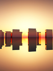 Image showing Abstract Rectangle Sunset 