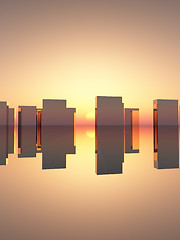 Image showing Abstract Rectangle Sunset 