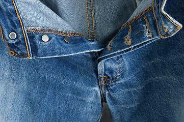 Image showing open jeans